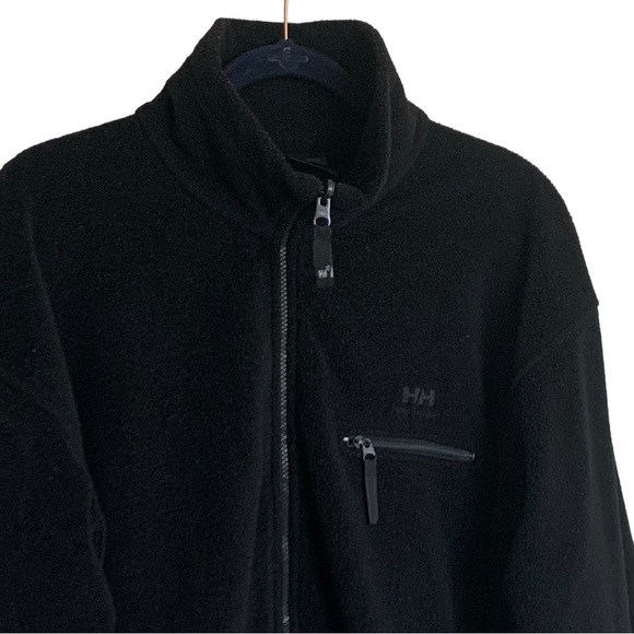 Helly Hansen Mens Black Fleece Jacket Sz L - Picture 3 of 8